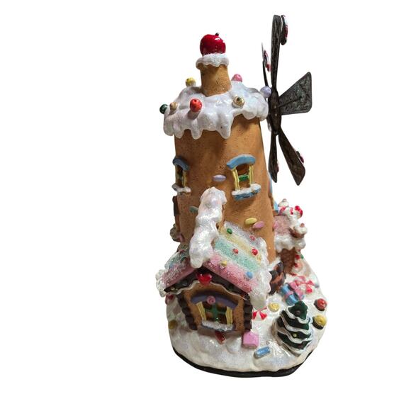 Holiday time animated candy mill lighted gingerbread house 2005 - Picture 8 of 14